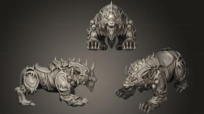 Figurines heroes, monsters and demons (Warbeast High Poly, STKM_0558) 3D models for cnc